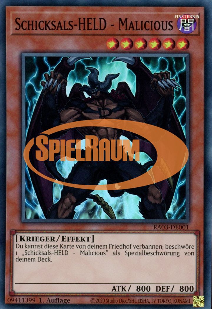 Destiny HERO - Malicious (V.1 - Super Rare)