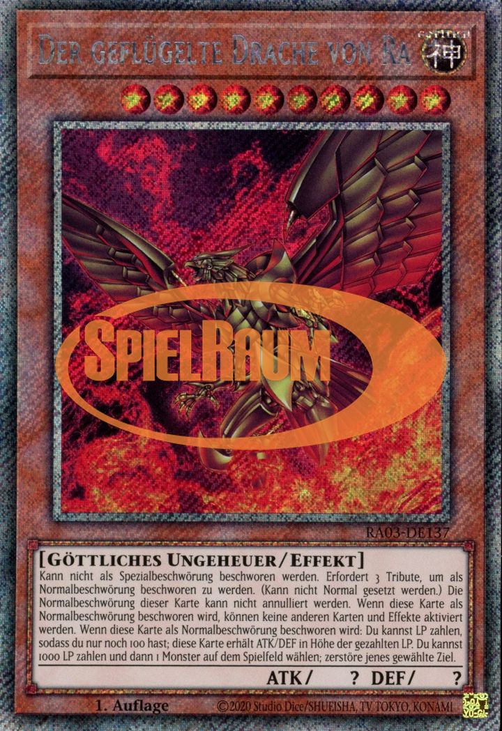 The Winged Dragon of Ra (V.1 - Platinum Secret Rare)