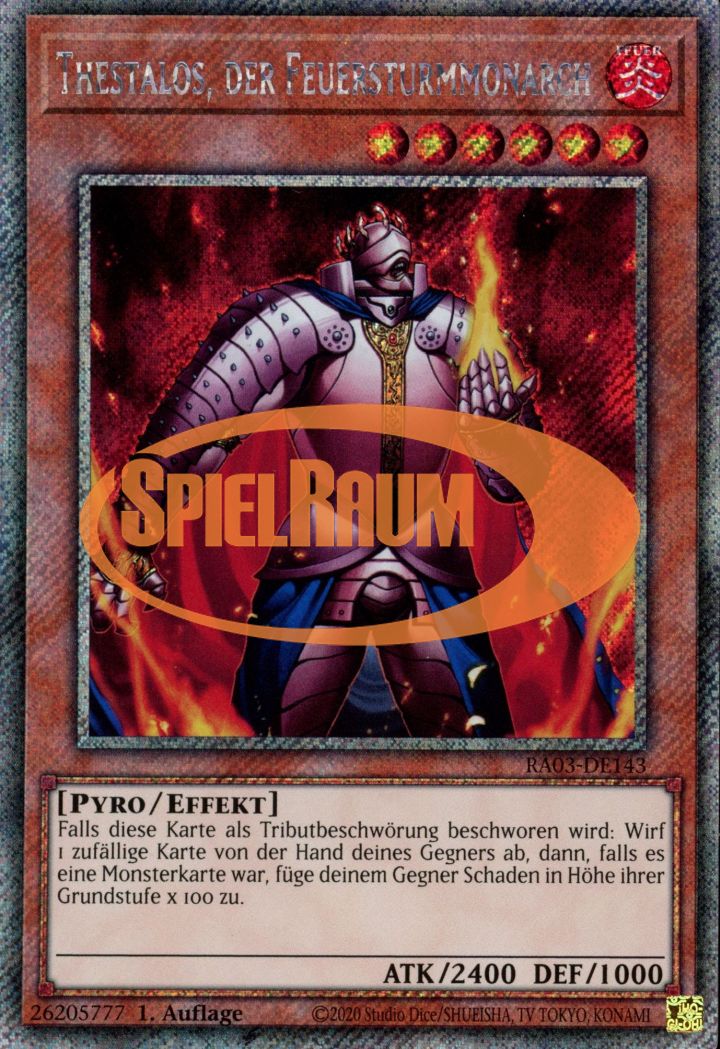 Thestalos the Firestorm Monarch (V.1 - Platinum Secret Rare)