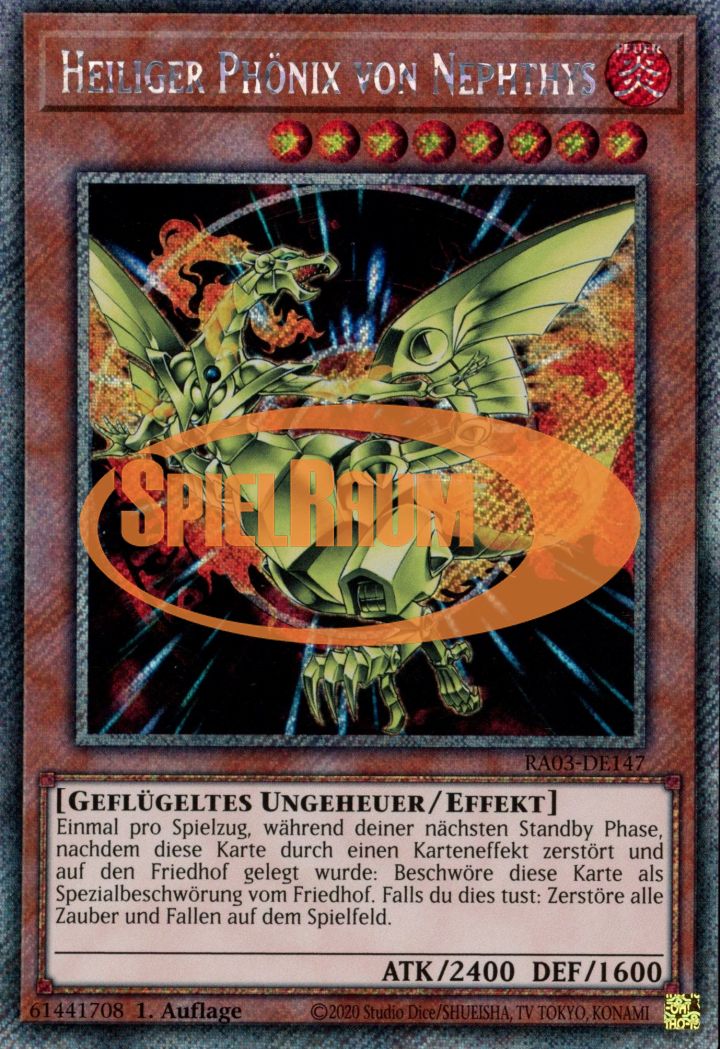 Sacred Phoenix of Nephthys (V.1 - Platinum Secret Rare)