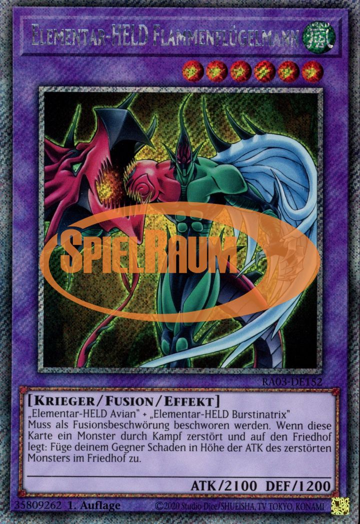 Elemental HERO Flame Wingman (V.1 - Platinum Secret Rare)