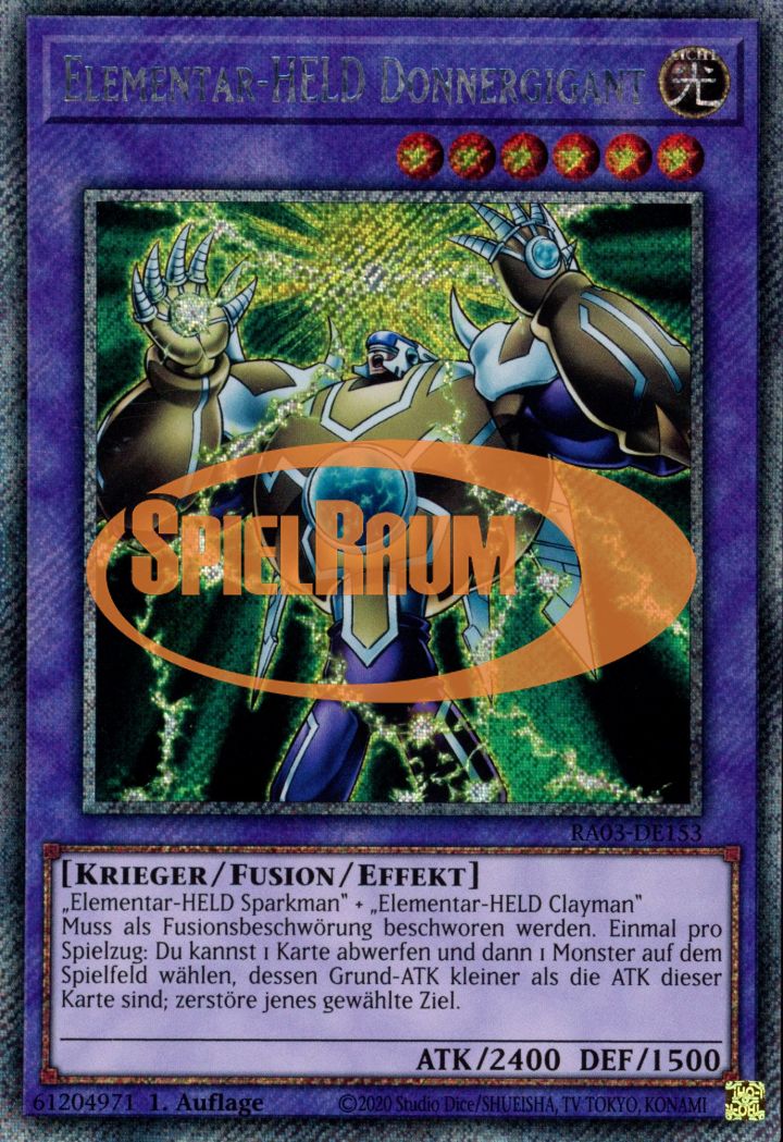 Elemental HERO Thunder Giant (V.1 - Platinum Secret Rare)