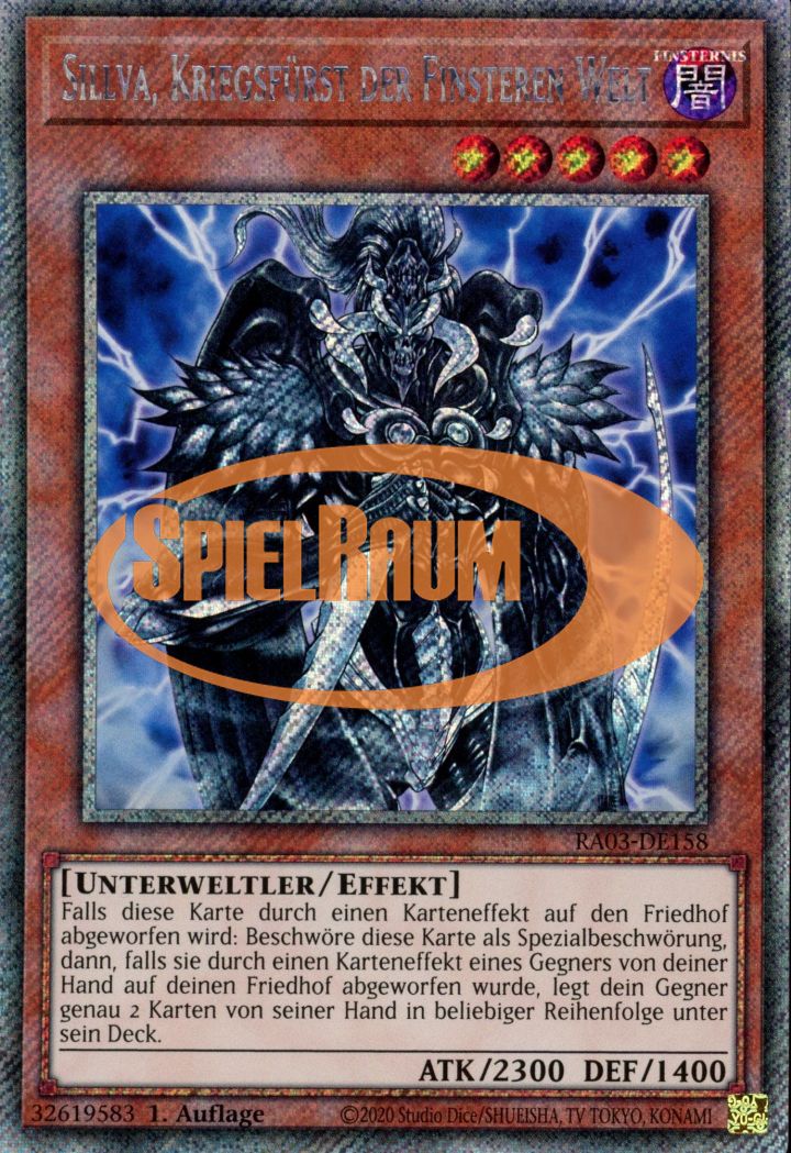 Sillva, Warlord of Dark World (V.1 - Platinum Secret Rare)