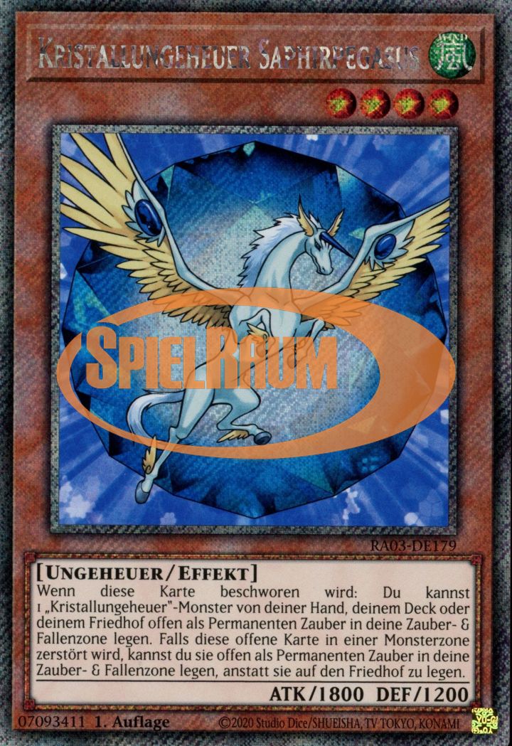 Crystal Beast Sapphire Pegasus (V.1 - Platinum Secret Rare)