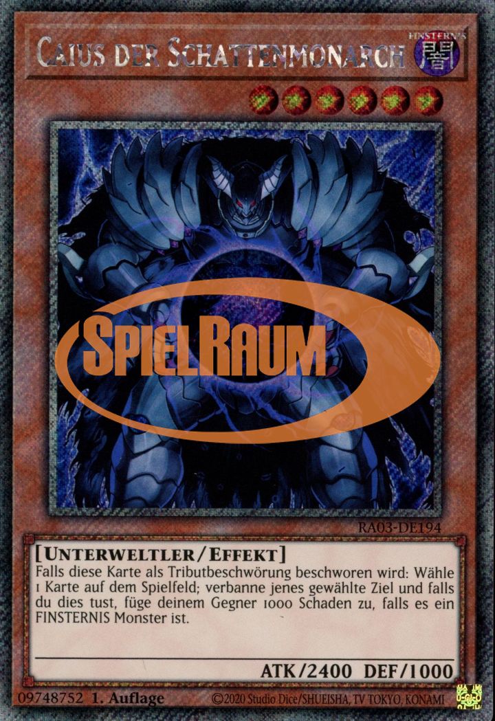 Caius the Shadow Monarch (V.1 - Platinum Secret Rare)
