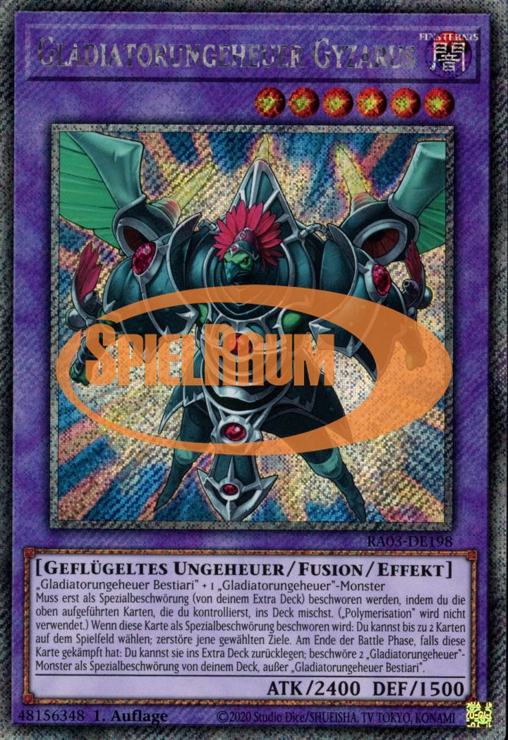 Gladiator Beast Gyzarus (V.1 - Platinum Secret Rare)
