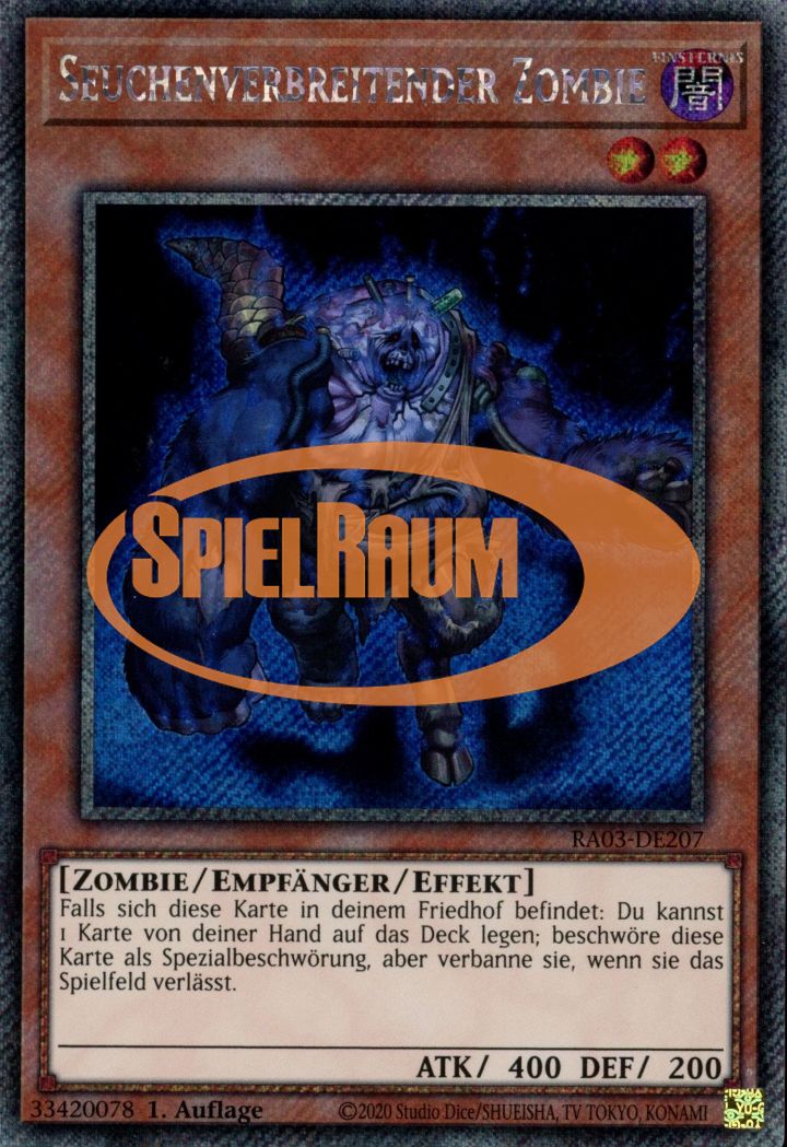 Plaguespreader Zombie (V.1 - Platinum Secret Rare)
