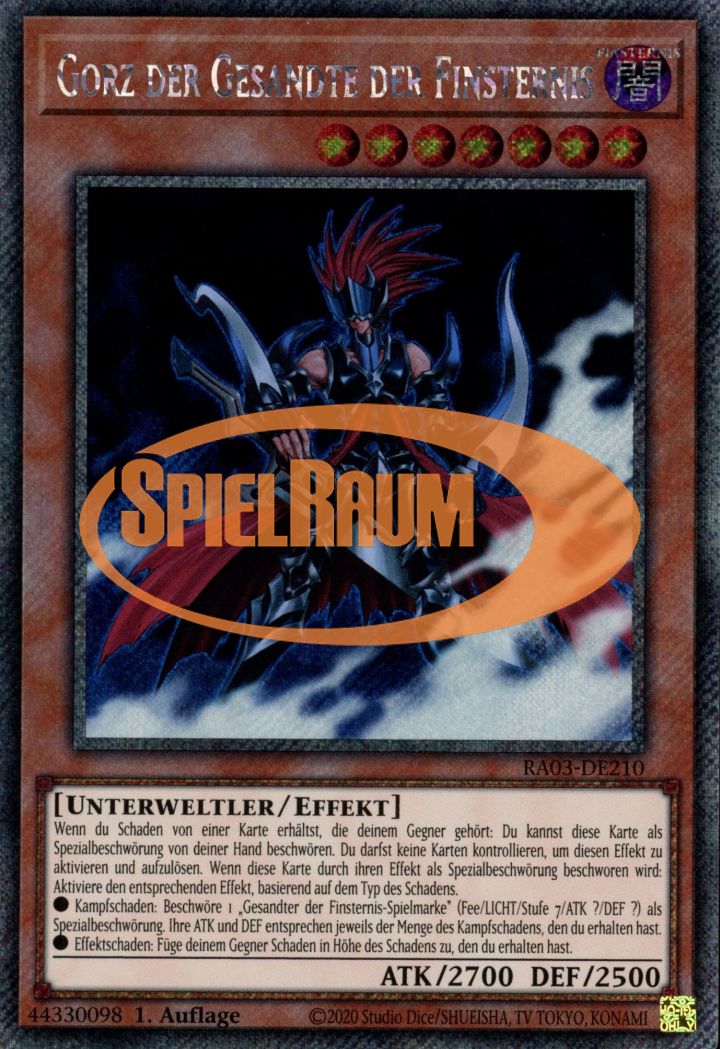 Gorz the Emissary of Darkness (V.1 - Platinum Secret Rare)