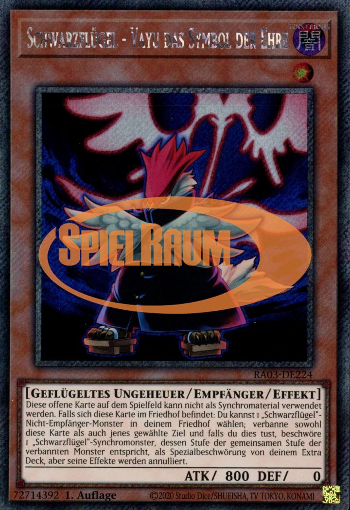 Blackwing - Vayu the Emblem of Honor (V.1 - Platinum Secret Rare)