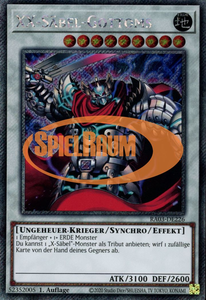 XX-Saber Gottoms (V.1 - Platinum Secret Rare)