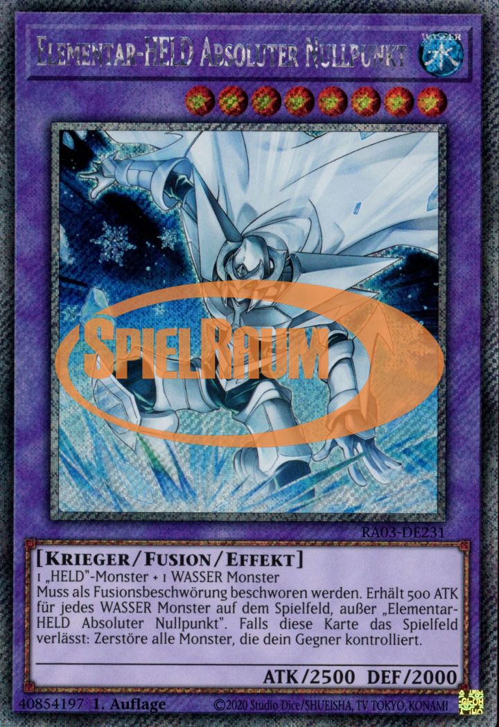Elemental HERO Absolute Zero (V.1 - Platinum Secret Rare)