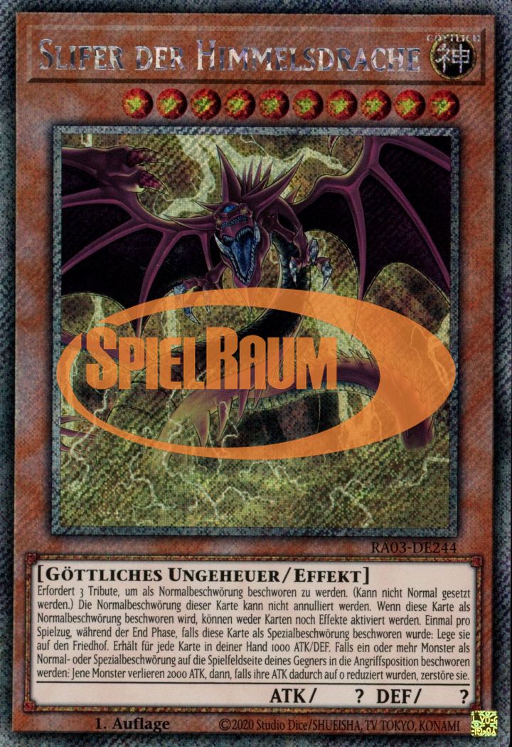 Slifer the Sky Dragon (V.1 - Platinum Secret Rare)