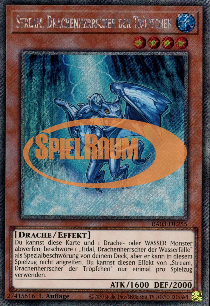 Stream, Dragon Ruler of Droplets (V.1 - Platinum Secret Rare)