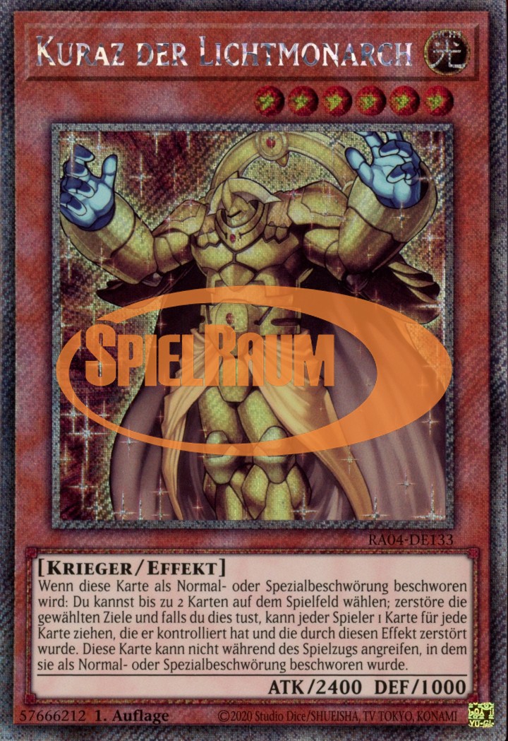 Kuraz the Light Monarch (V.1 - Platinum Secret Rare)