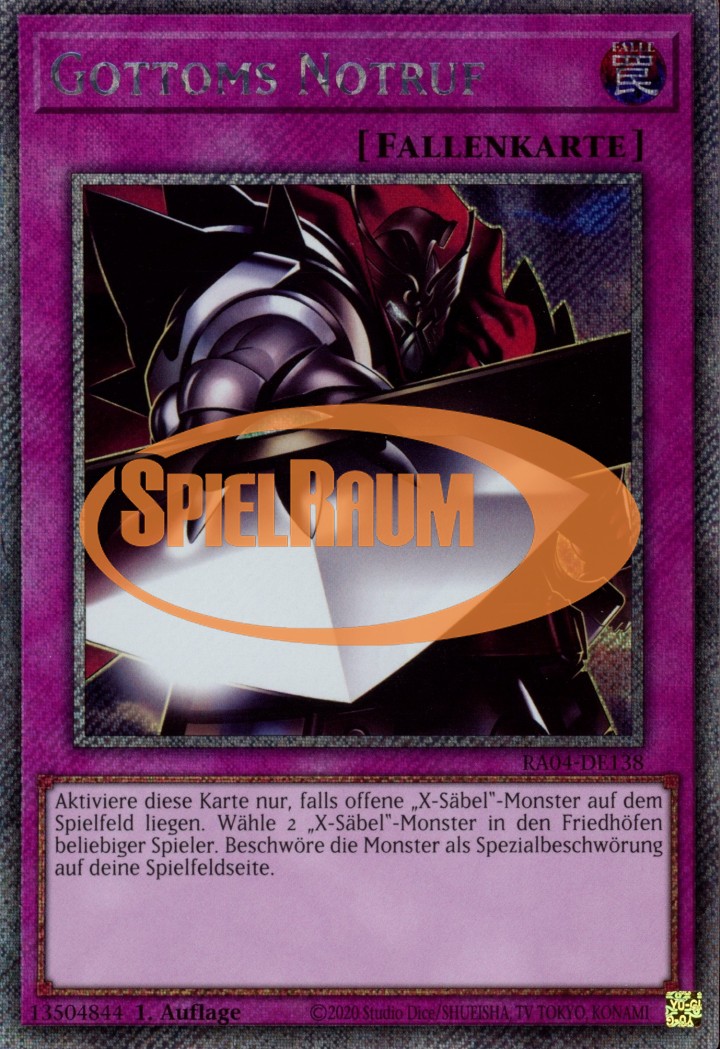 Gottoms' Emergency Call (V.1 - Platinum Secret Rare)