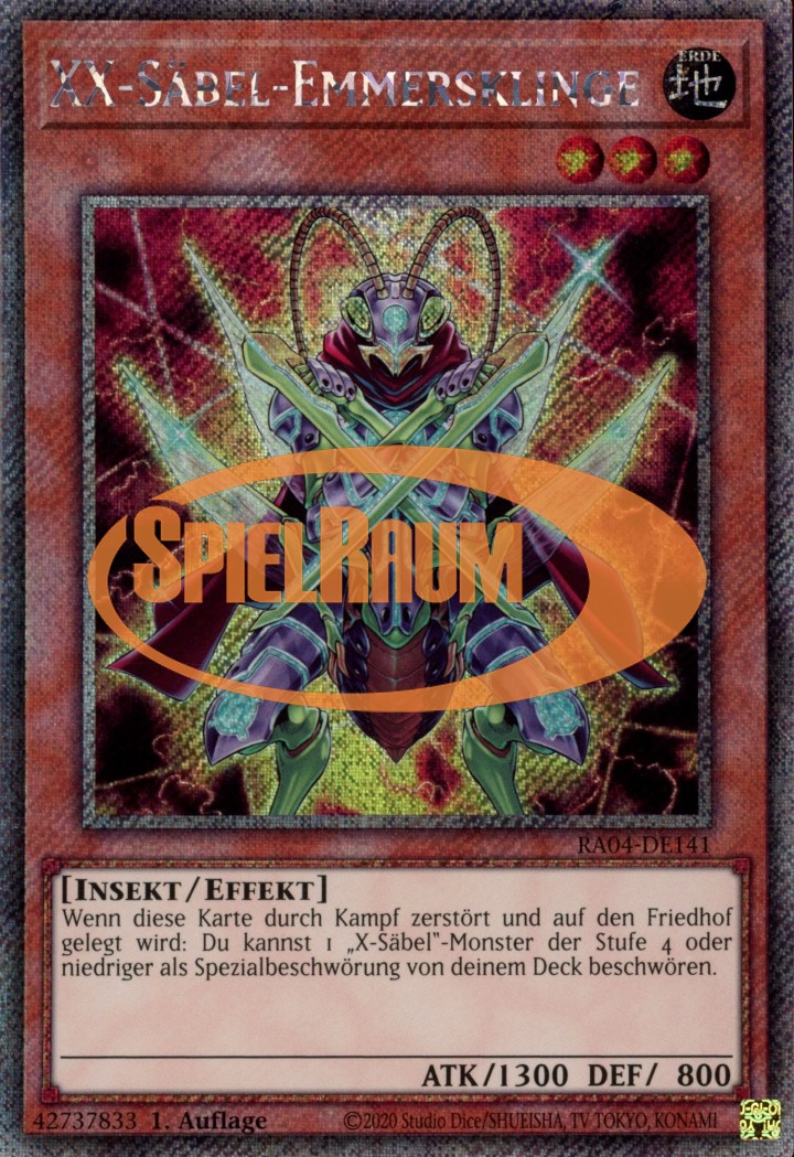 XX-Saber Emmersblade (V.1 - Platinum Secret Rare)