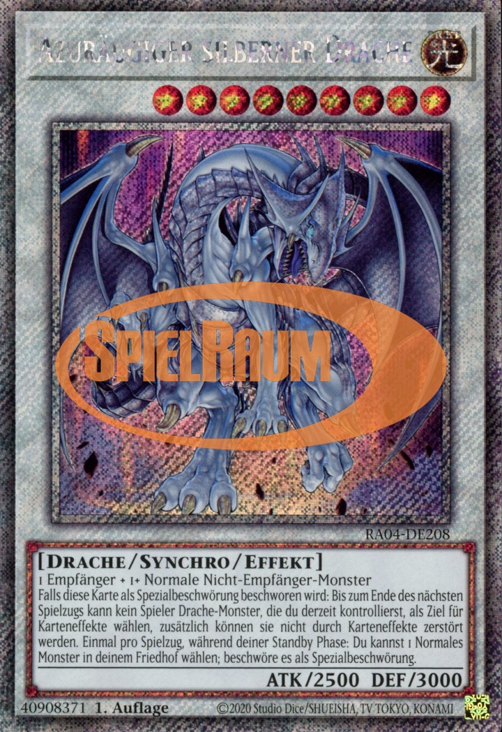 Azure-Eyes Silver Dragon (V.1 - Platinum Secret Rare)