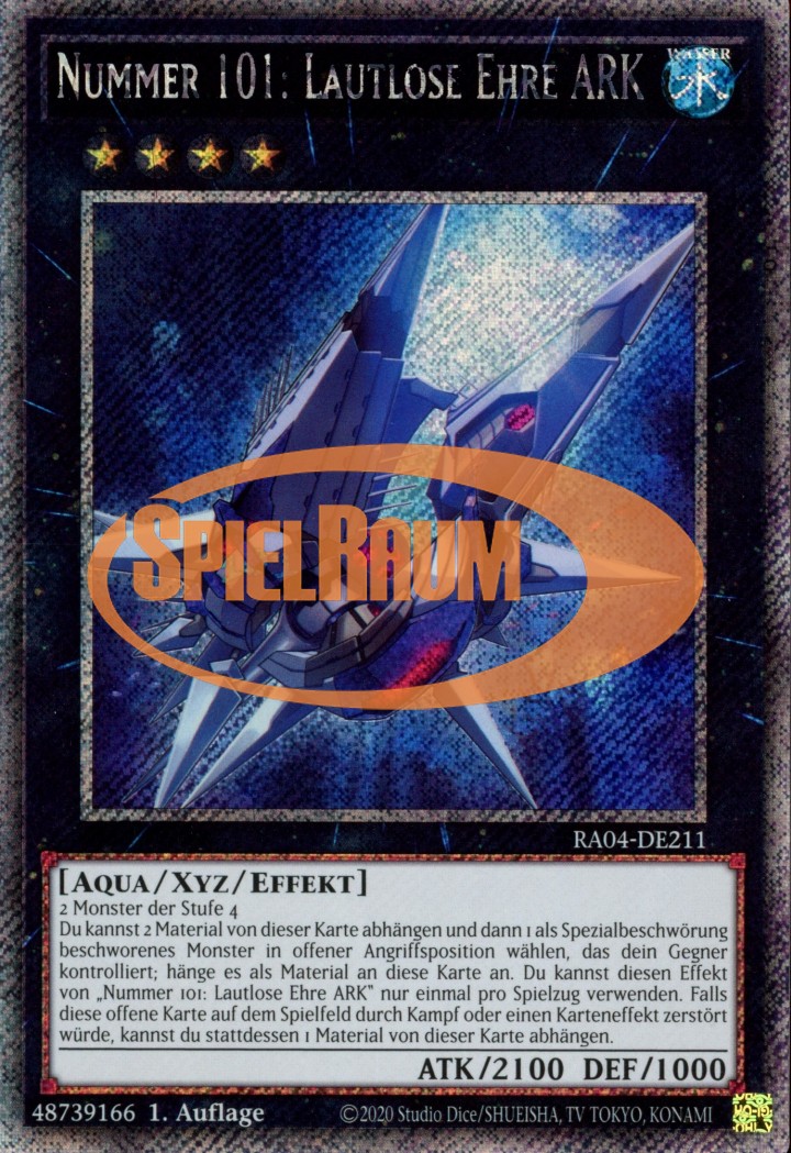 Number 101: Silent Honor ARK (V.1 - Platinum Secret Rare)