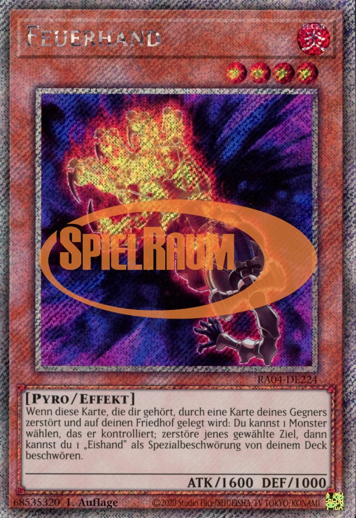 Fire Hand (V.1 - Platinum Secret Rare)
