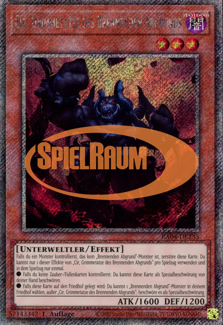Cir, Malebranche of the Burning Abyss (V.1 - Platinum Secret Rare)