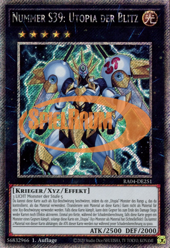 Number S39: Utopia the Lightning (V.1 - Platinum Secret Rare)