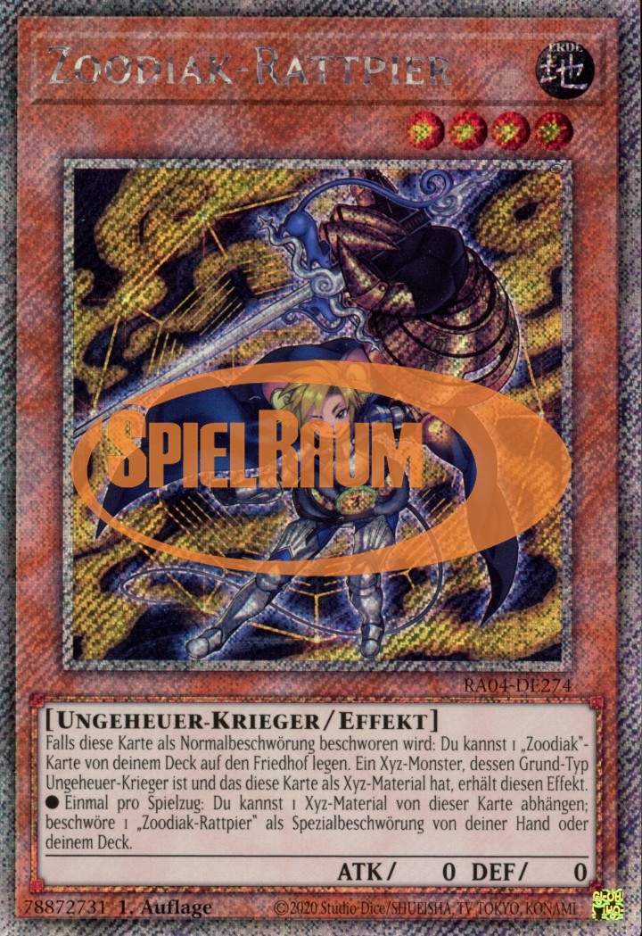 Zoodiac Ratpier (V.1 - Platinum Secret Rare)