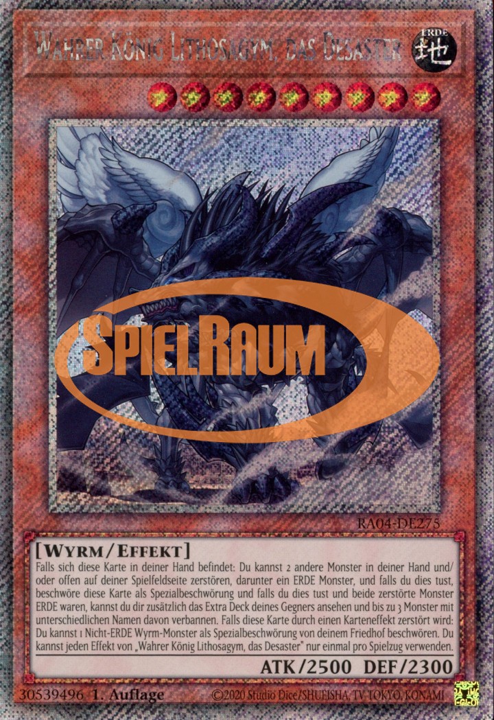 True King Lithosagym, the Disaster (V.1 - Platinum Secret Rare)