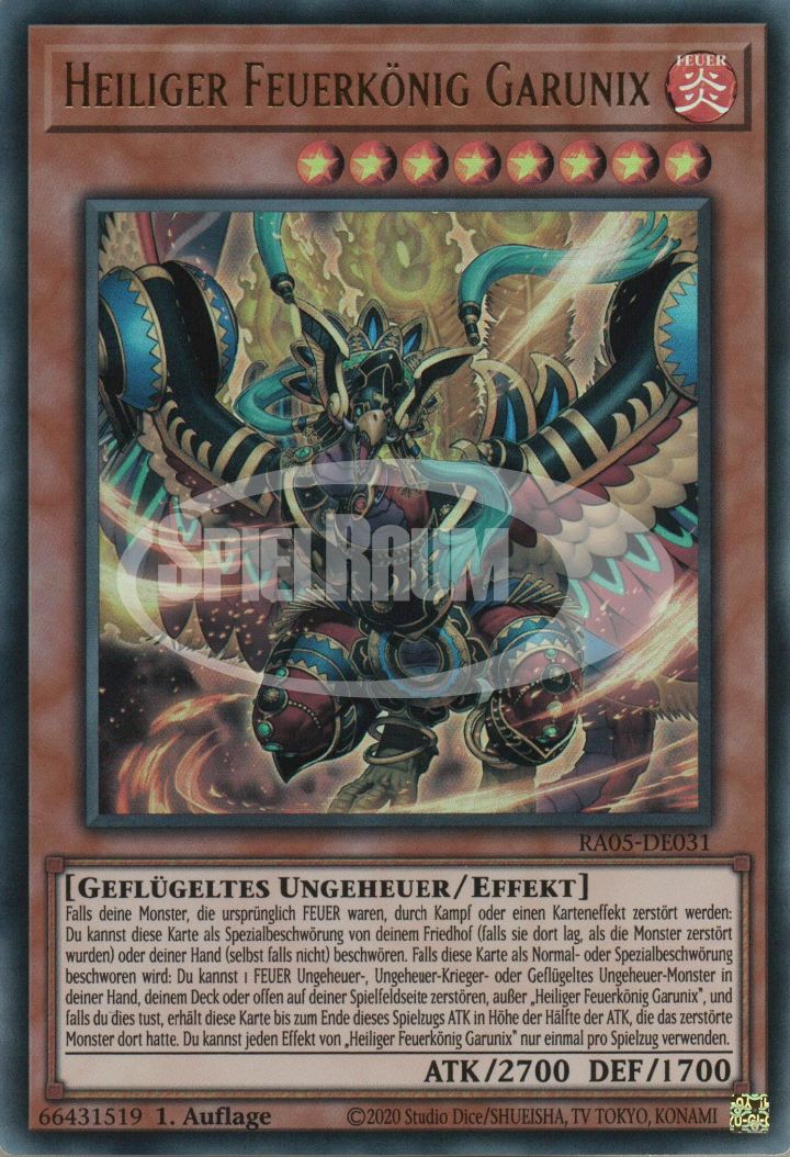Sacred Fire King Garunix (V.1 - Super Rare)