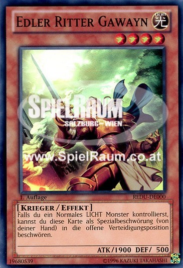 Noble Knight Gawayn (V.2 - Super Rare) Single: Yu-Gi-Oh! Return of the Duelist Einzelkarte