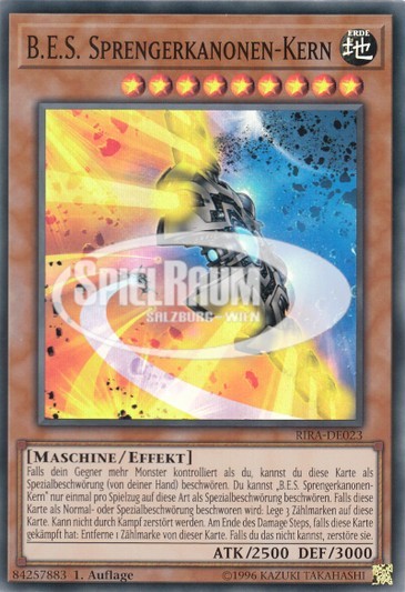 B.E.S. Blaster Cannon Core Single: Yu-Gi-Oh! Rising Rampage Einzelkarte