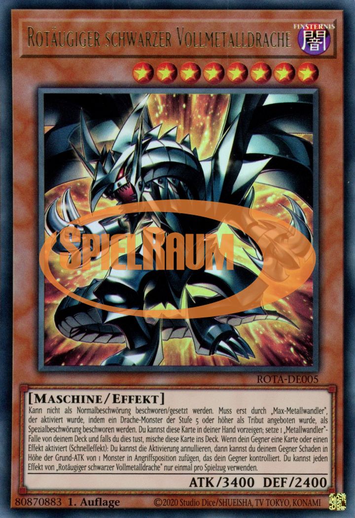 Red-Eyes Black Fullmetal Dragon (V.2 - Quarter Century Secret Rare) Single: Yu-Gi-Oh! Rage of the Abyss Einzelkarte