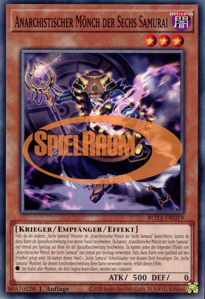 Anarchist Monk of the Six Samurai Single: Yu-Gi-Oh! Rage of the Abyss Einzelkarte
