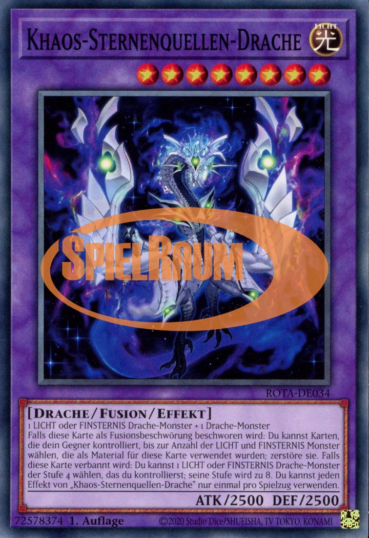 Khaos Starsource Dragon Single: Yu-Gi-Oh! Rage of the Abyss Einzelkarte