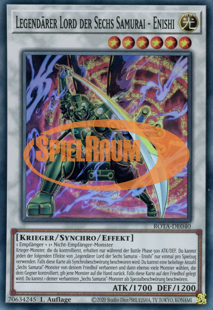 Legendary Lord Six Samurai - Enishi Single: Yu-Gi-Oh! Rage of the Abyss Einzelkarte