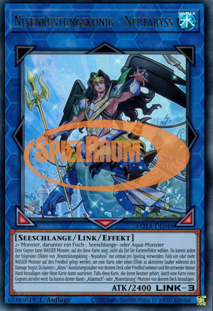 Mermail King - Neptabyss (V.2 - Quarter Century Secret Rare) Single: Yu-Gi-Oh! Rage of the Abyss Einzelkarte