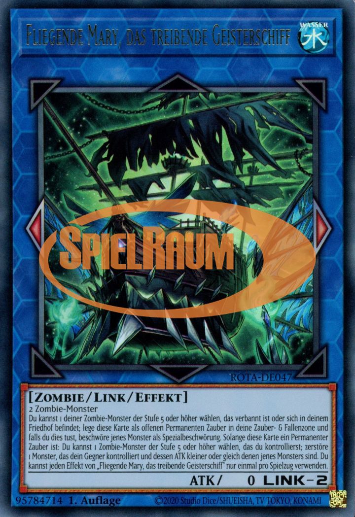 Flying Mary, the Wandering Ghost Ship (V.2 - Quarter Century Secret Rare) Single: Yu-Gi-Oh! Rage of the Abyss Einzelkarte
