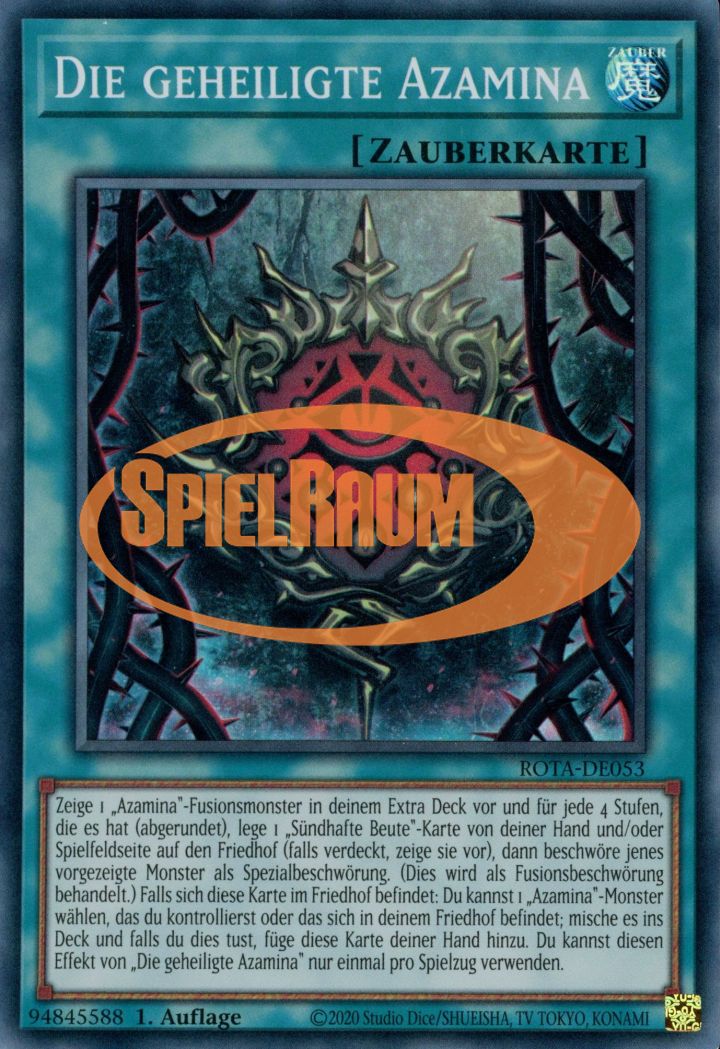 The Hallowed Azamina Single: Yu-Gi-Oh! Rage of the Abyss Einzelkarte