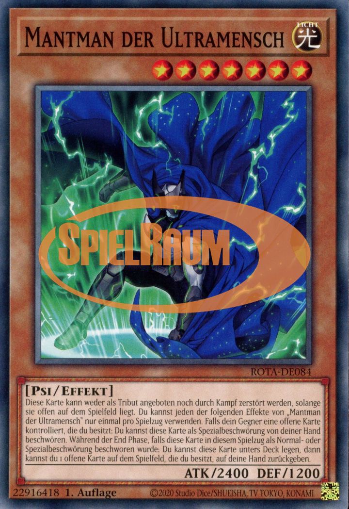 Mantman the Ultrahuman Single: Yu-Gi-Oh! Rage of the Abyss Einzelkarte