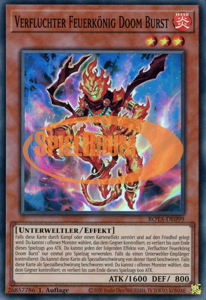 Cursed Fire King Doom Burst Single: Yu-Gi-Oh! Rage of the Abyss Einzelkarte