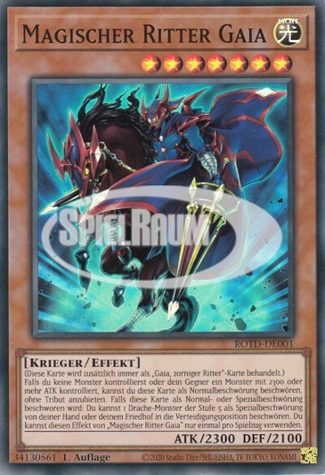 Gaia the Magical Knight Single: Yu-Gi-Oh! Rise of the Duelist Einzelkarte
