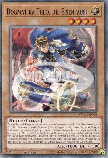 Dogmatika Theo, the Iron Punch Single: Yu-Gi-Oh! Rise of the Duelist Einzelkarte