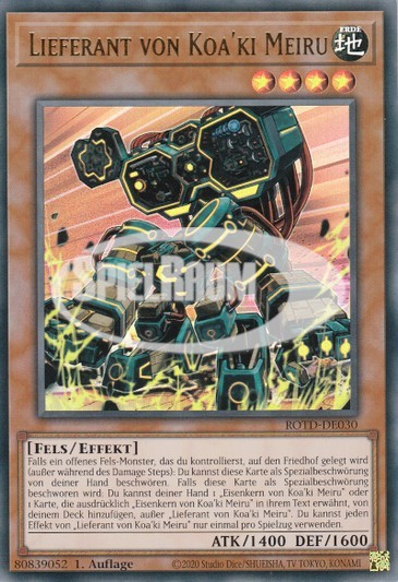 Koa'ki Meiru Supplier Single: Yu-Gi-Oh! Rise of the Duelist Einzelkarte