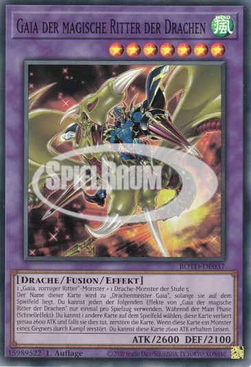 Gaia the Magical Knight of Dragons (V.2 - Starlight Rare) Single: Yu-Gi-Oh! Rise of the Duelist Einzelkarte