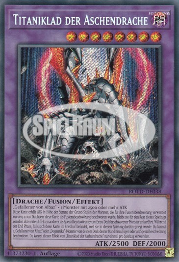 Titaniklad the Ash Dragon Single: Yu-Gi-Oh! Rise of the Duelist Einzelkarte
