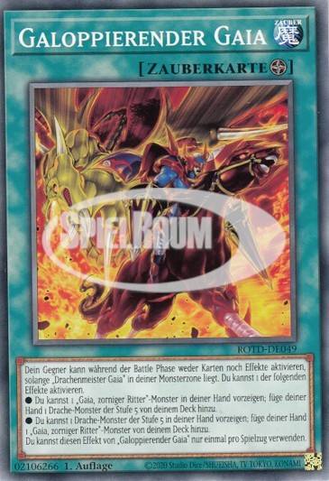 Galloping Gaia Single: Yu-Gi-Oh! Rise of the Duelist Einzelkarte