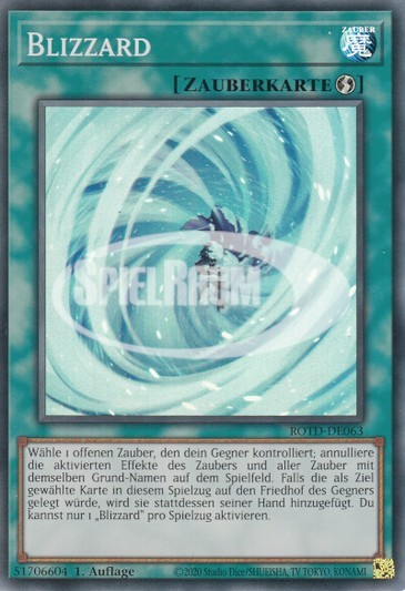 Blizzard Single: Yu-Gi-Oh! Rise of the Duelist Einzelkarte