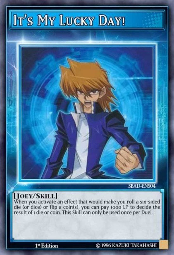 It's My Lucky Day! (Skill) Single: Yu-Gi-Oh! Speed Duel: Attack from the Deep Einzelkarte