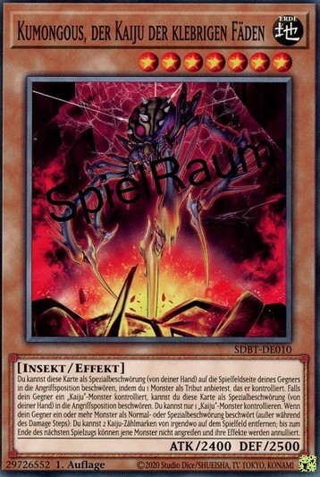 Kumongous, the Sticky String Kaiju Single: Yu-Gi-Oh! Structure Deck: Beware of Traptrix Einzelkarte