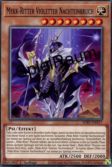 Mekk-Knight Purple Nightfall Single: Yu-Gi-Oh! Structure Deck: Beware of Traptrix Einzelkarte