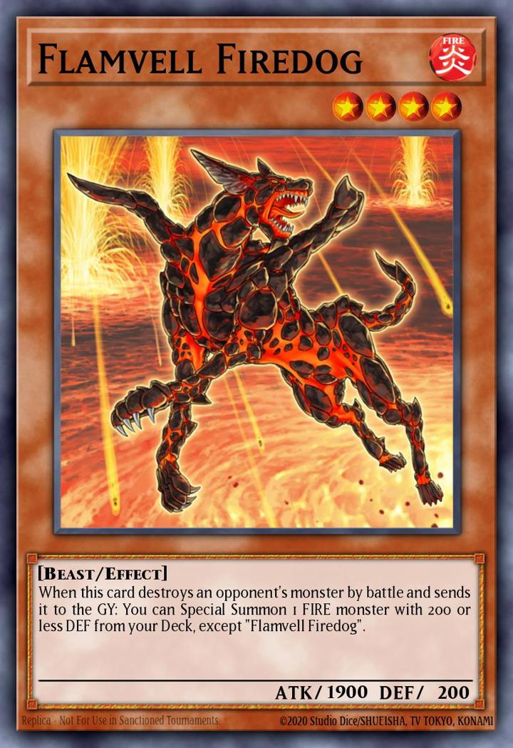 Flamvell Firedog Single: Yu-Gi-Oh! Structure Deck: Onslaught of the Fire Kings Einzelkarte